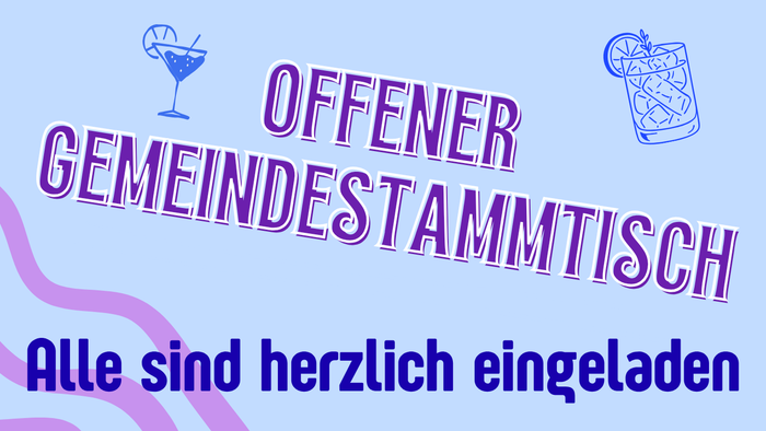 **Einladungsposter für ein offenes Gemeinschaftstreffen mit Diskussionen, Getränken und dem Austausch neuer Ideen am 2. September.**