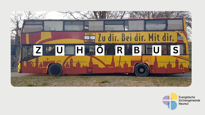 Der Zuhörbus kommt zur Haltestelle Bärenweg in Neureut am 21.07. und 30.09. jeweils von 16-18 Uhr und gibt den Menschen Gelegenheit mit Ehrenamtlichen zu sprechen, die ihnen zuhören