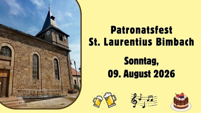 Plakat Patronatsfest Bimbach 2026