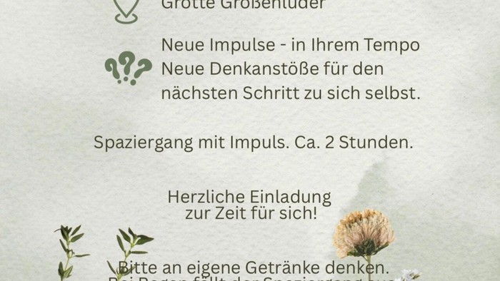 Plakat Impulsspaziergang