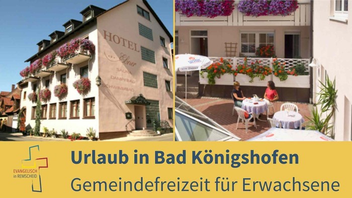 Urlaubsaktion in Bad Königshofen mit einem charmanten Hotel und einer Außen-Gastronomie für den Erwachsenen-Gemeinschaftsurlaub.