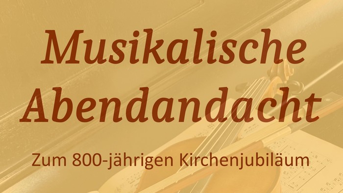 Plakat mit der Ankündigung der Abendandacht am 16. August in der Annenkirche