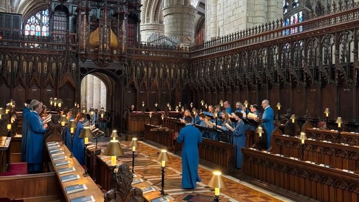 St Mary's Choir rehearsing in Gloucester Cathedral August 2026