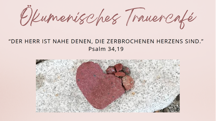 Einladung zu einem ökumenischen Trauercafé mit einer herzlichen Botschaft und Details am 18. September 2026.