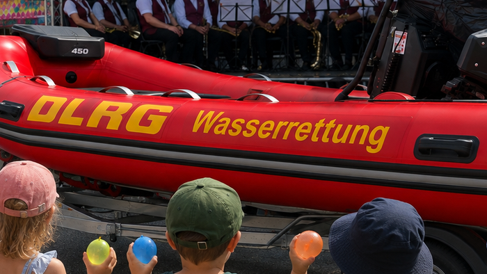 Das DLRG Boot auf der Kerwe