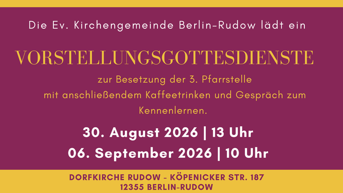 Vorstellungsgottesdienst