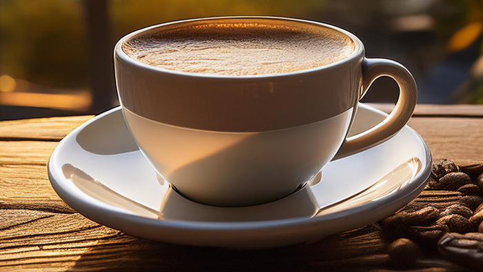 Kaffeetasse in gemütichem Ambiente