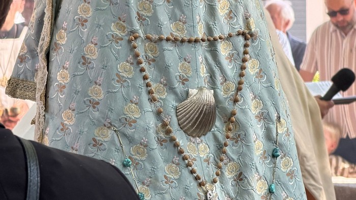 Jakobsmuschel auf dem Rücken der Glorreichen Maria von Warendorf