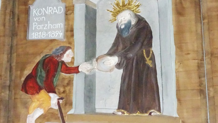St. Konrad-Bild in der Kirche St. Wolfgang, Haibühl, Bayern