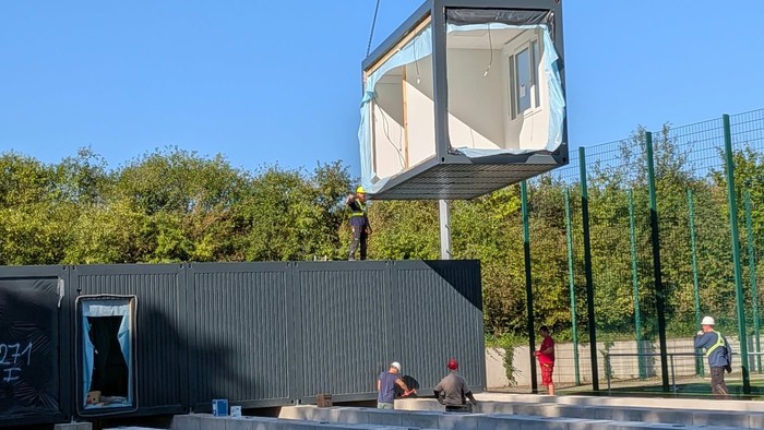 Bau Container-Anlage der Oase in Sürenheide.