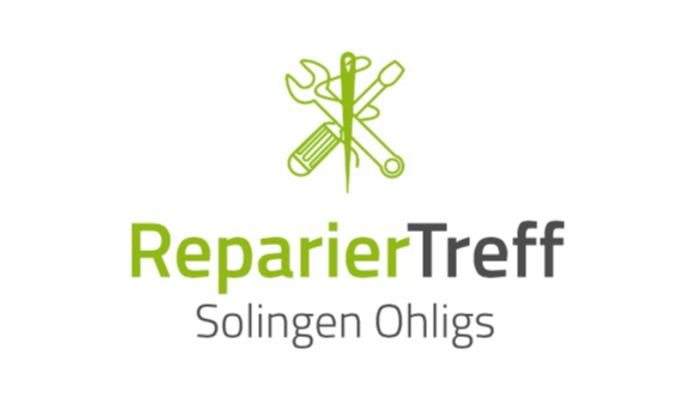 Das Logo zeigt einen Schraubenschlüssel und eine Zange, begleitet vom Text 'ReparierTreff Solingen Ohligs'.