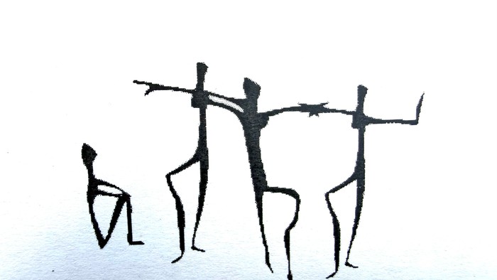Grafisches Symbolbild einer Gruppe tanzender Menschen.