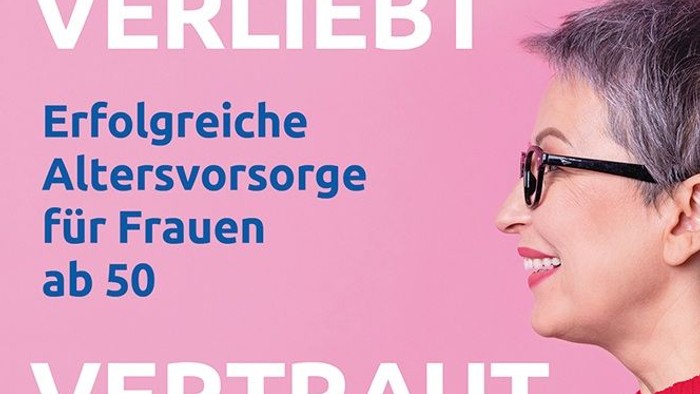 Plakat zur Ankündigung eines Vortrags von Claudia Kneifel über erfolgreiche Altersvorsorge für Frauen ab 50, geplant am 23. November 2026.