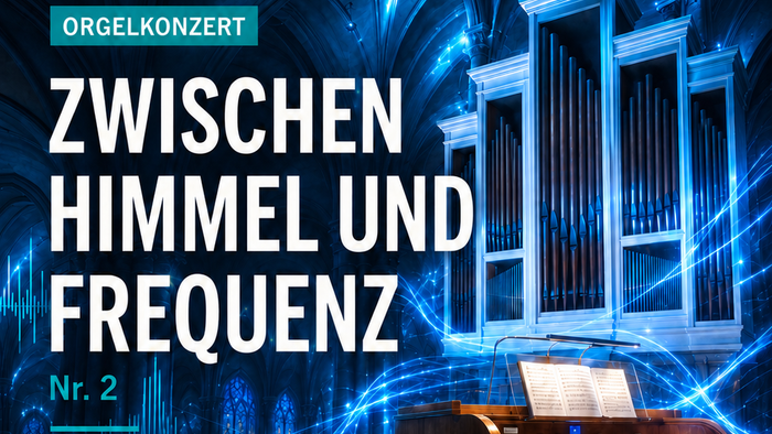 Plakat für ein Orgelkonzert, das traditionelle Musik mit elektronischen Elementen verbindet, geplant in Wuppertal am 6. November 2026.