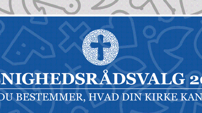 Kirkevalgplakat, der opfordrer menighedsmedlemmer til at stemme om kirkens fremtid i 2019.