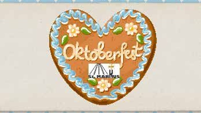 „Save the Date“-Einladung zum Oktoberfest im St. Markus Gemeindeaal in Berlin am 10. Oktober 2026.