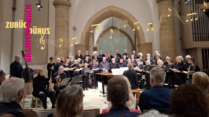 Hier sieht man den Chor der Kantorei in der Christuskirche.