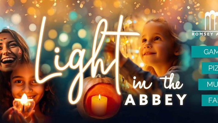 Family enjoying festive lights and activities together