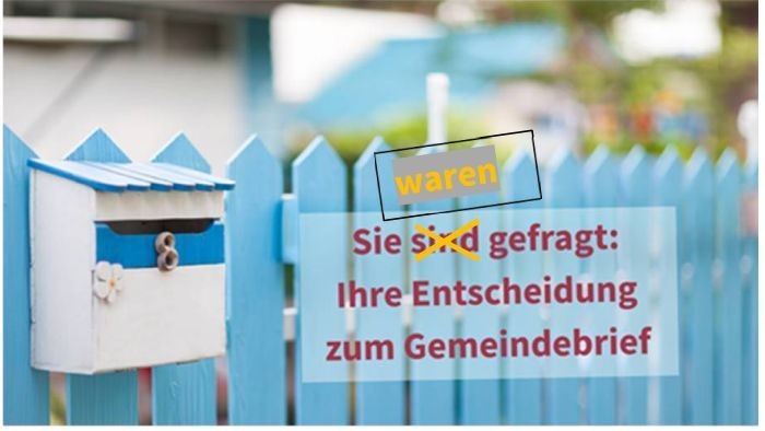 Danke für ihrVotum zum Abfrage zum Erhalt des Gemeinde-Briefes