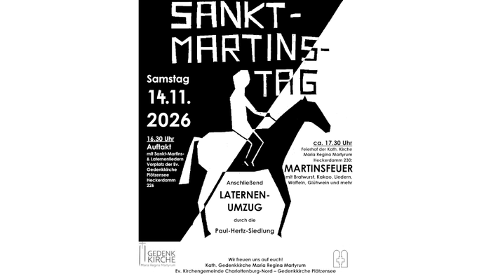 Plakat zum St.Martinsfest in Charlottenburg Nord