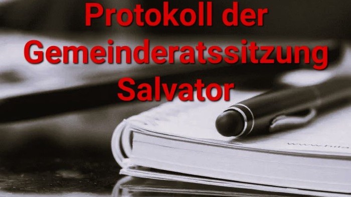 Protokoll der Gemeinderatssitzung Salvator