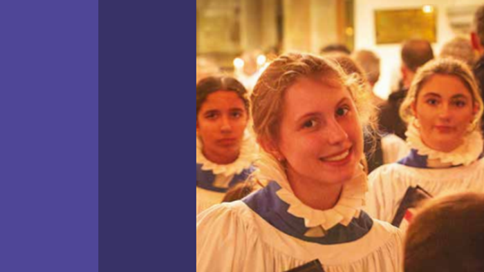 Church choir singing in a church