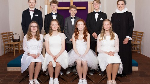 Konfirmander i Øster Hurup Kirke 2018