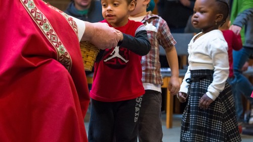 A visit from St. Nicholas on Sunday, Dec. 4th during the 11am Service