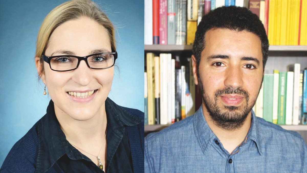 Die Flüchtlingsbeauftragten für Neukölln, Schöneberg und Tempelhof: Claudia Eichhorst und Mounaim Katir