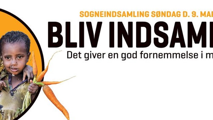 Sogneindsamlning for Bliv Indsamler, med mor og barn og indsamlingsdato