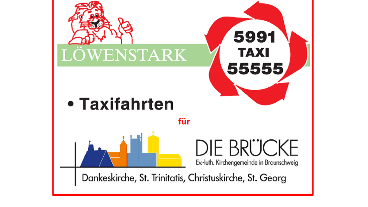 Taxigutscheine für Veranstaltungen der Kirchengemeinde Die BRÜCKE