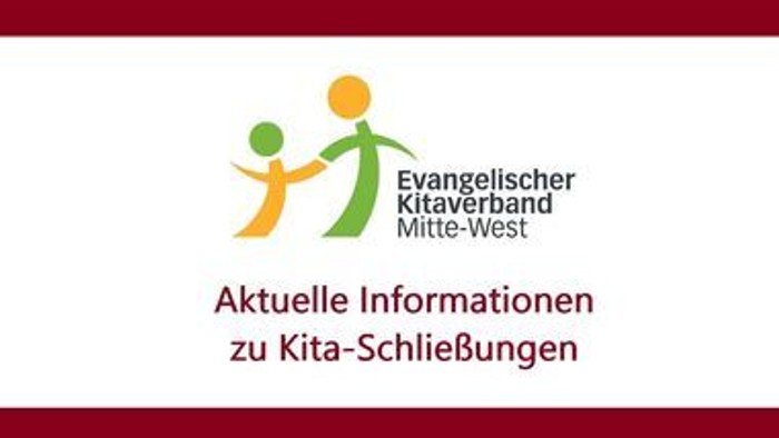 Logo für den Evangelischen Kitaverband Mitte-West mit aktuellen Informationen zu Kita-Schließungen in Deutschland.