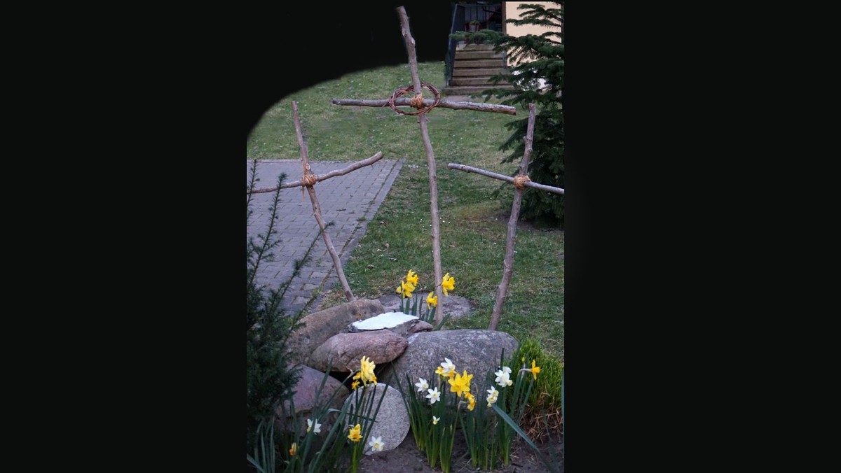 Unser Ostergarten am Karfreitag
