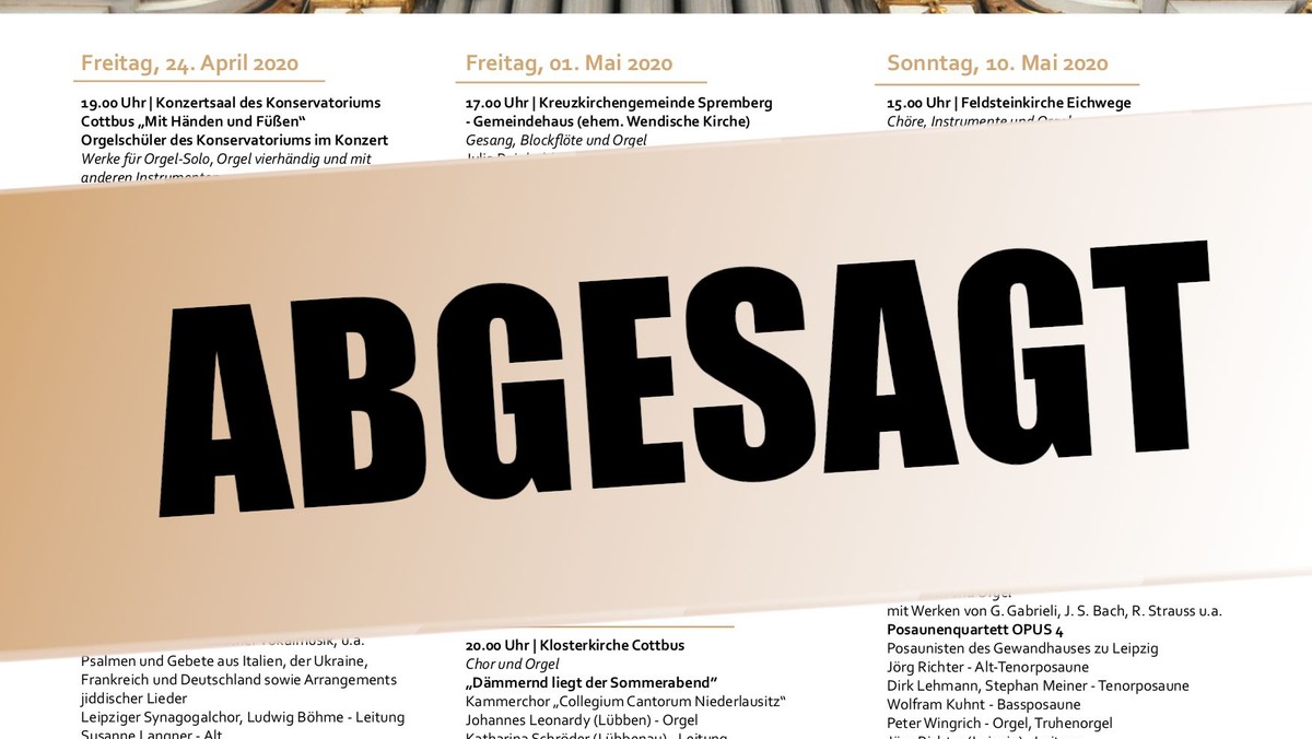 con organo - abgesagt