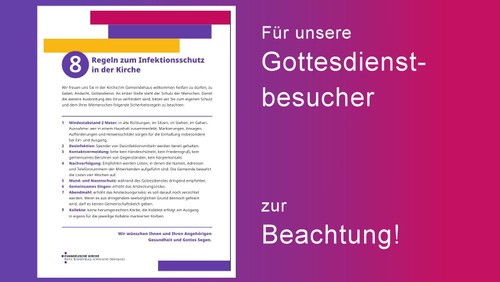 8 Regeln zum Infektionsschutz in der Kirche