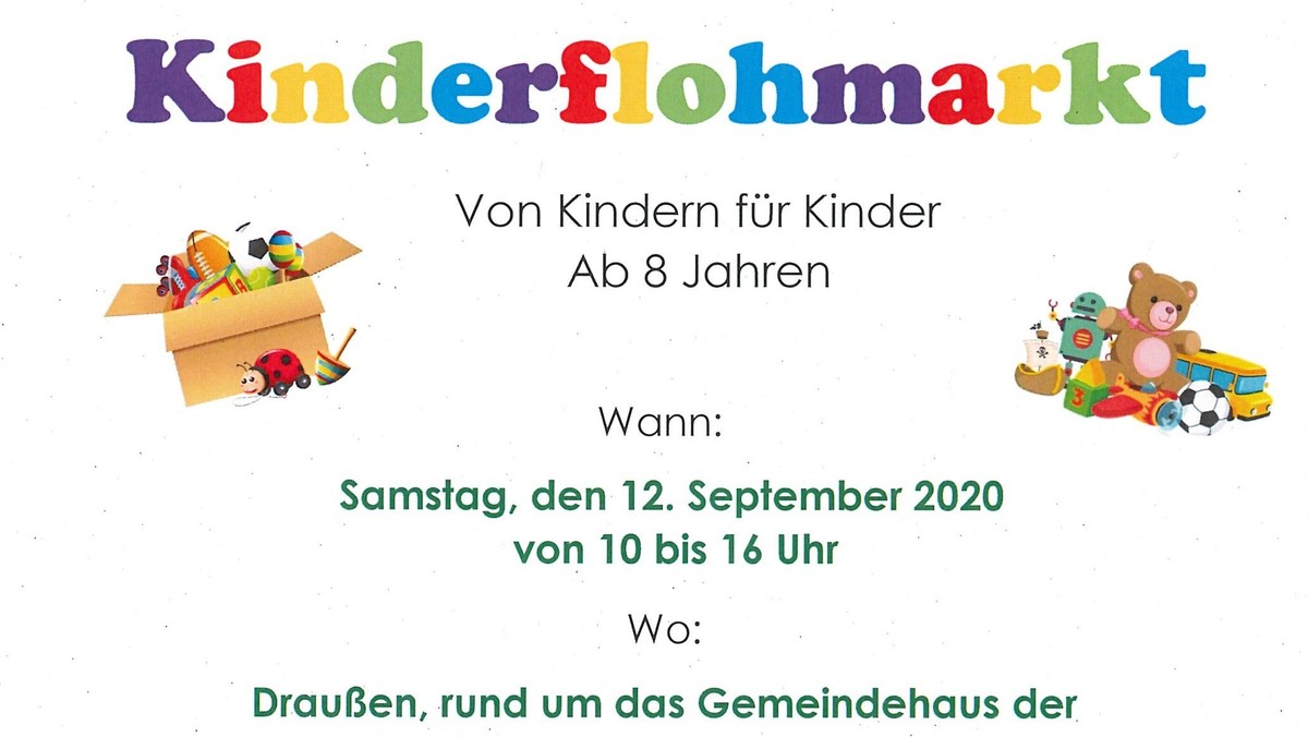 Kinderflohmarkt am Samstag, 12. September