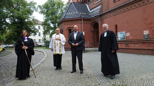 Andacht zur Eröffnung des Pilgerweges in Spandau