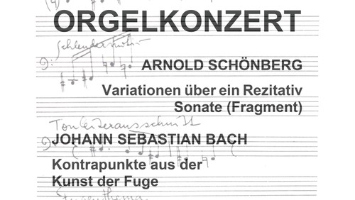 Orgelkonzert Bach/Schönberg am 26. September