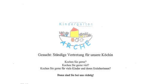 Vertretungskraft für die Küche KIGAARCHE