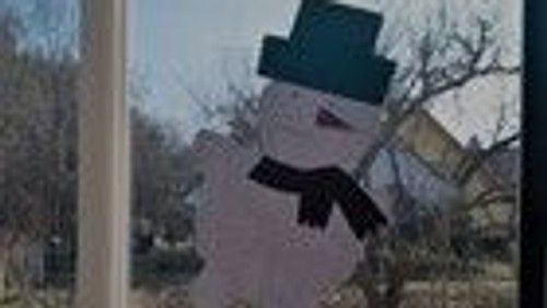 Fensterbild Schneemann