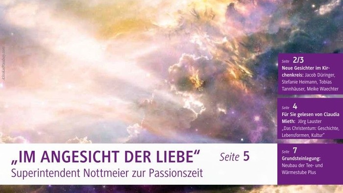 Titelblatt der KirchenkreisInfo März 2026 mit Abendhimmel