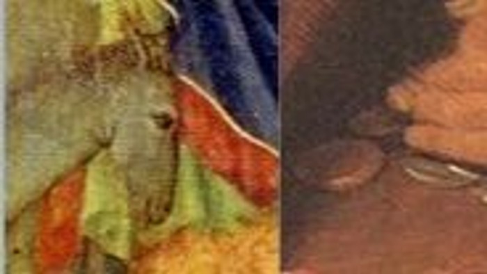 Das Bild zeigt verschiedene Kunstwerke mit unterschiedlichen Stilen und Motiven.