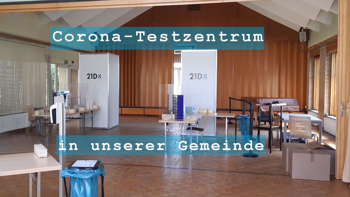 Zum Schnelltest im Gemeindesaal der Dorfkirche