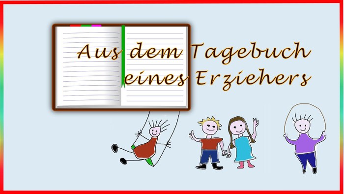 Ein offenes Buch mit Kindern, die lernen und spielen