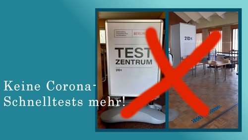 Testzentrum ab sofort geschlossen