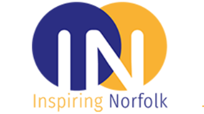The image features a logo and text about an educational resource titled 'St Peter Mancroft: What's in a Name?' by Inspiring Norfolk.