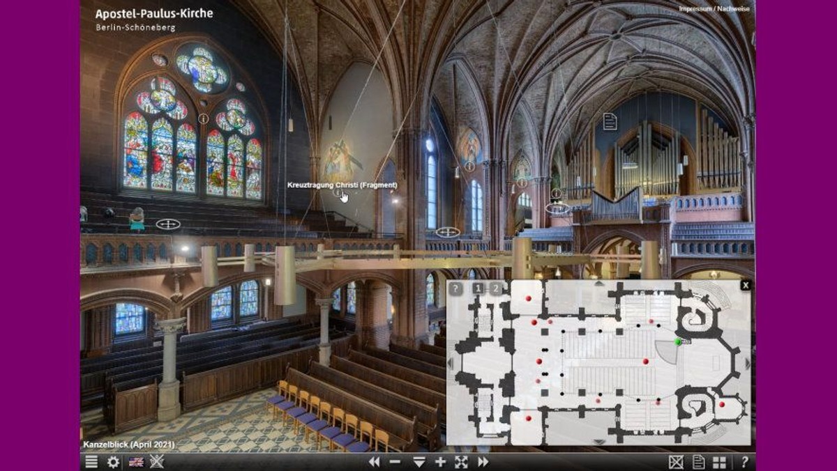 360-Grad-Panorama der Apostel-Paulus-Kirche: Virtuelles Rundum-Erlebnis auf Ihrem Bildschirm