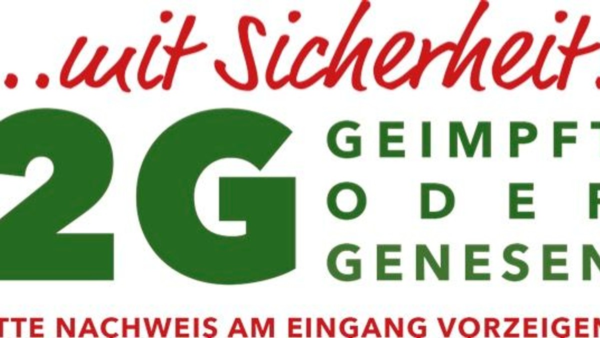...mit Sicherheit: ein G weniger – ab sofort 2G bei Gemeindeveranstaltungen