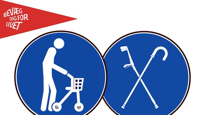 Billedet viser symboldet for handicapparkering og støtteapparater