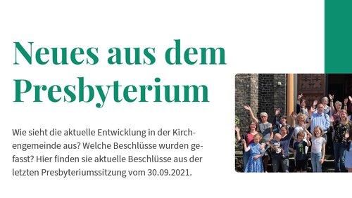 Neues aus dem Presbyterium
